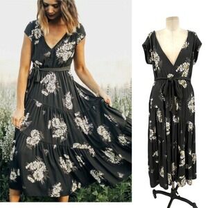 Free People Black Floral Maxi Dress
